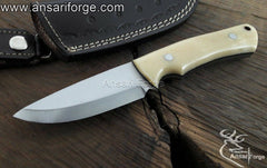 Custom made forged 420J2 steel bushcraft knife