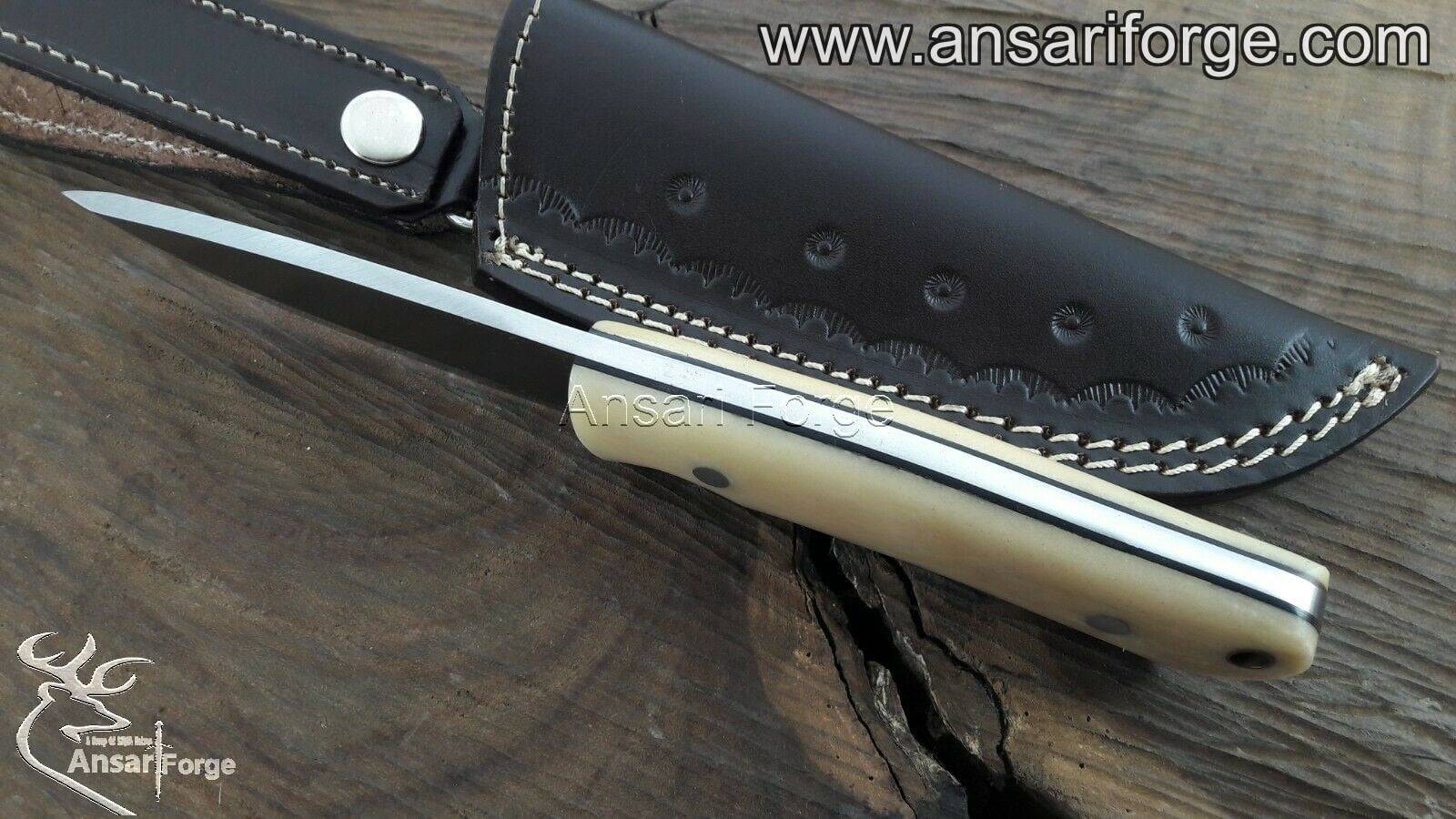 Custom made forged 420J2 steel bushcraft knife