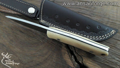 Custom made forged 420J2 steel bushcraft knife