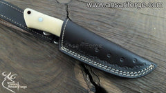 Custom made forged 420J2 steel bushcraft knife