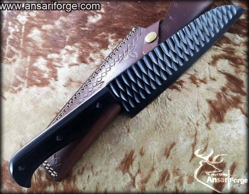 Custom made 52100 bearing steel chef knife