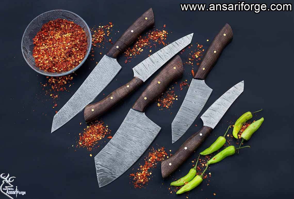 Damascus Chef Knife Set 600 Layer Plus With Case / Roll Bag