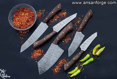 Damascus Chef Knife Set 600 Layer Plus With Case / Roll Bag