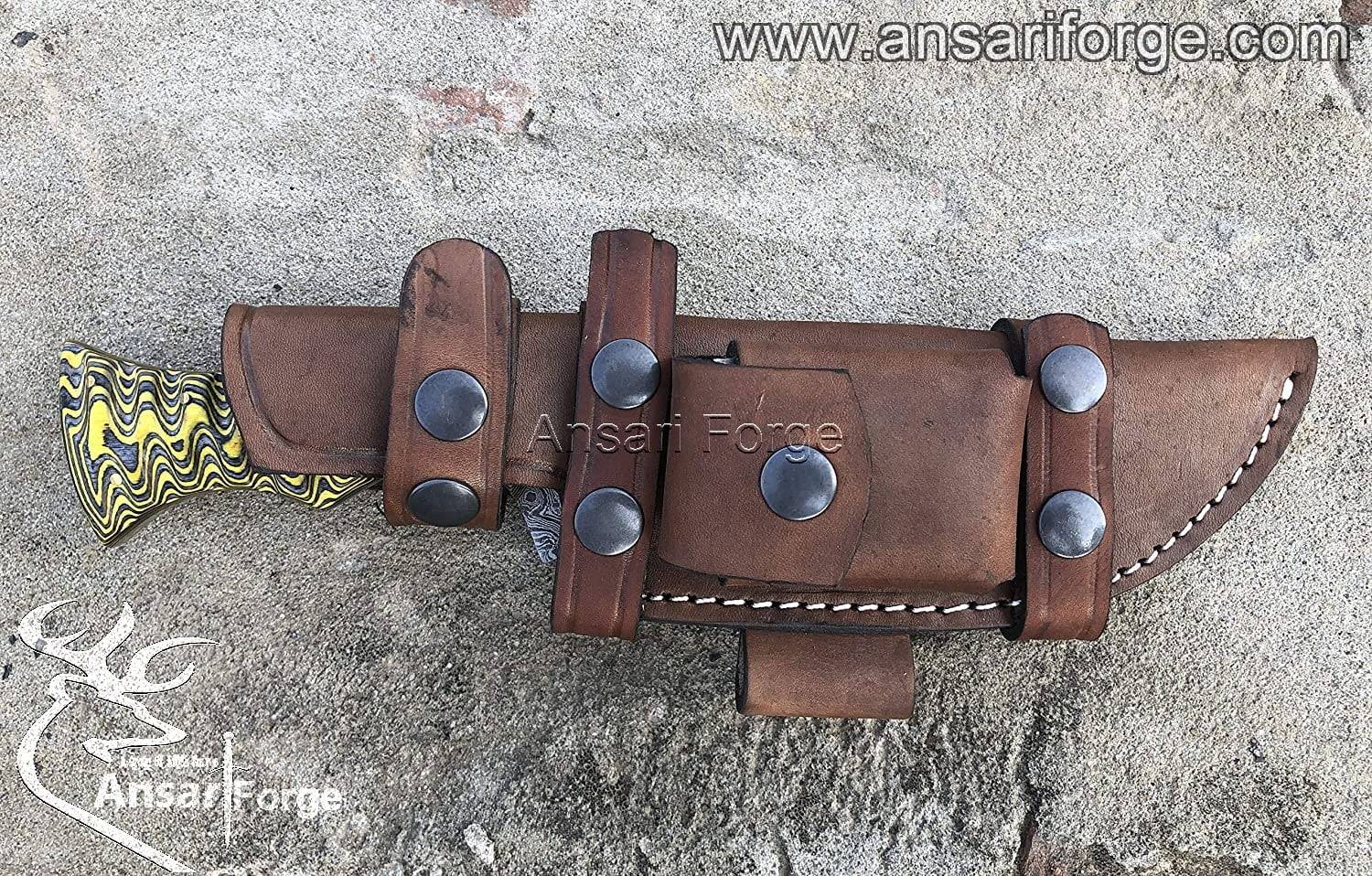 Custom made Damascus steel Tracker Knife