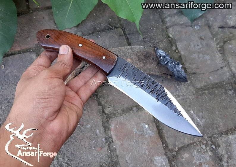 Custom handmade 1095 steel hunting knife