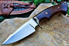 Custom handmade forged D2 tool steel hunting knife