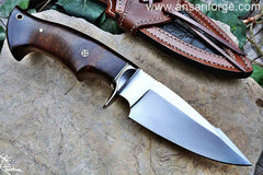 Custom handmade forged D2 tool steel hunting knife