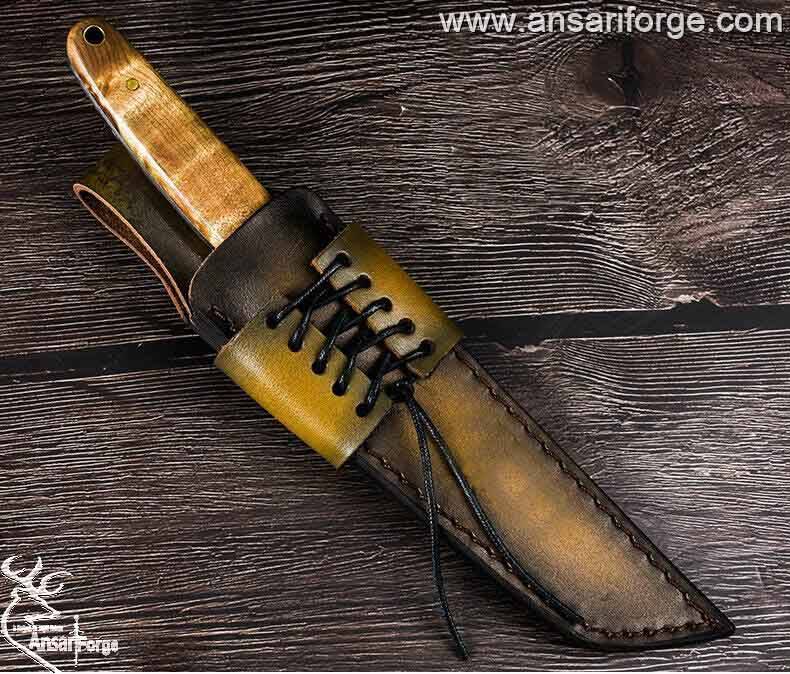 Custom handmade tool steel tanto hunter knife