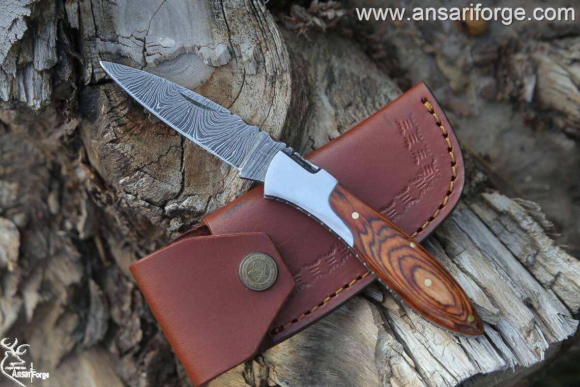 Damascus Steel Pocket Knife