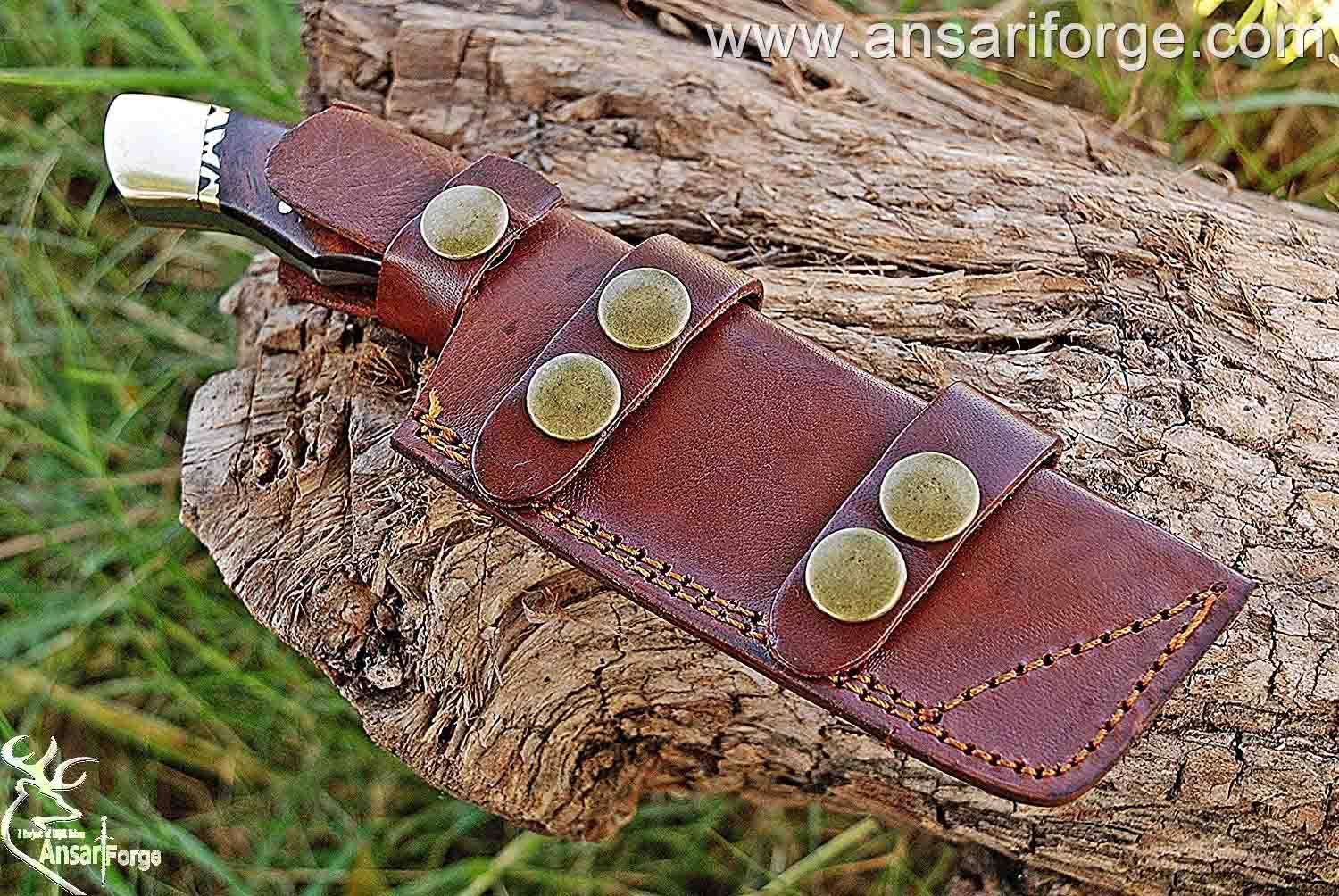 Custom Handmade Forged Damascus Steel Hunting Knife
