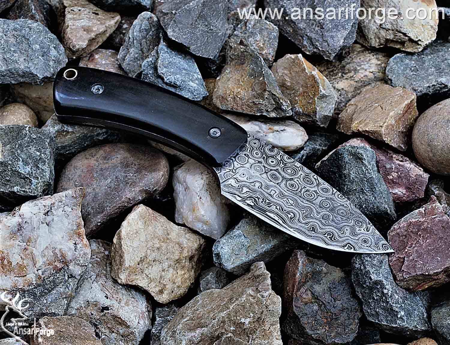 Custom Handmade Damascus Steel Hunting Knife / Skinner - Christmas Sale Offer