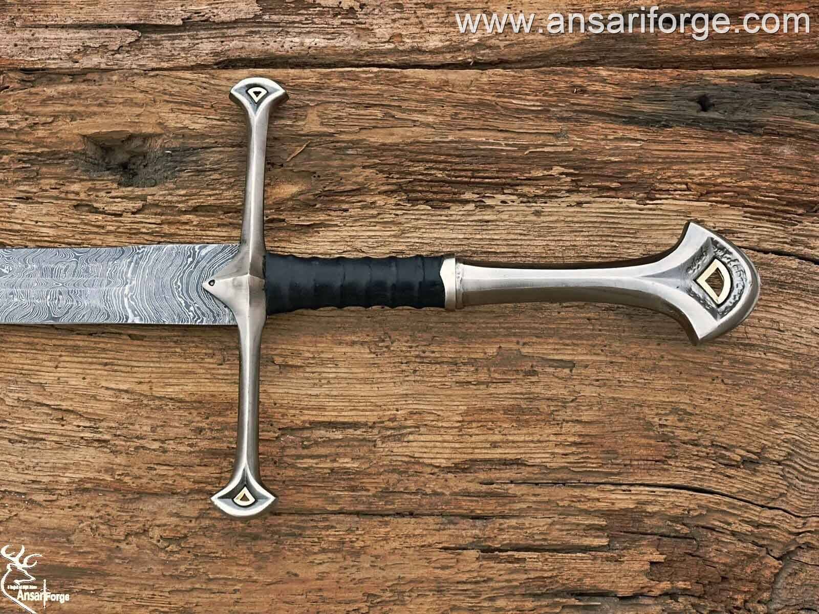 Custom Handmade Damascus Steel Sword | King Aragorn Sword