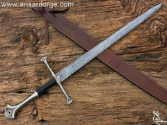 Custom Handmade Damascus Steel Sword | King Aragorn Sword
