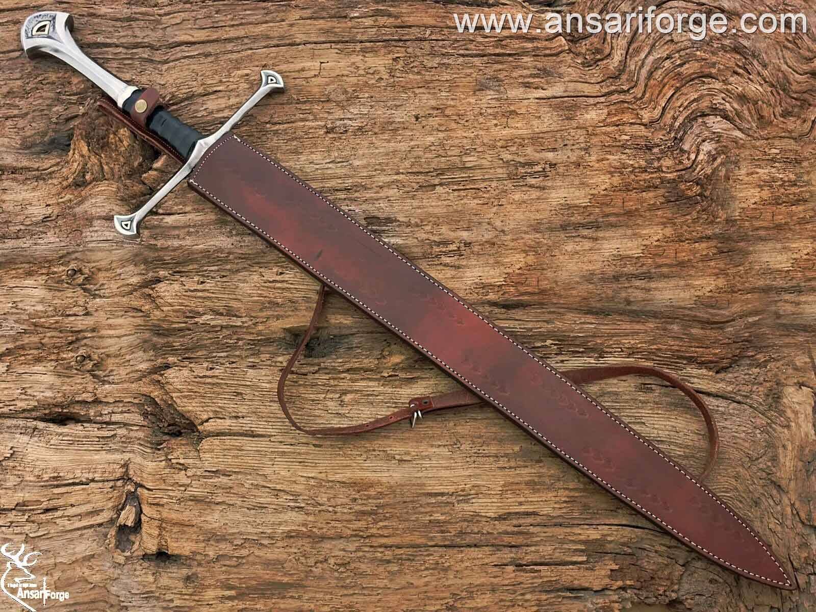 Custom Handmade Damascus Steel Sword | King Aragorn Sword