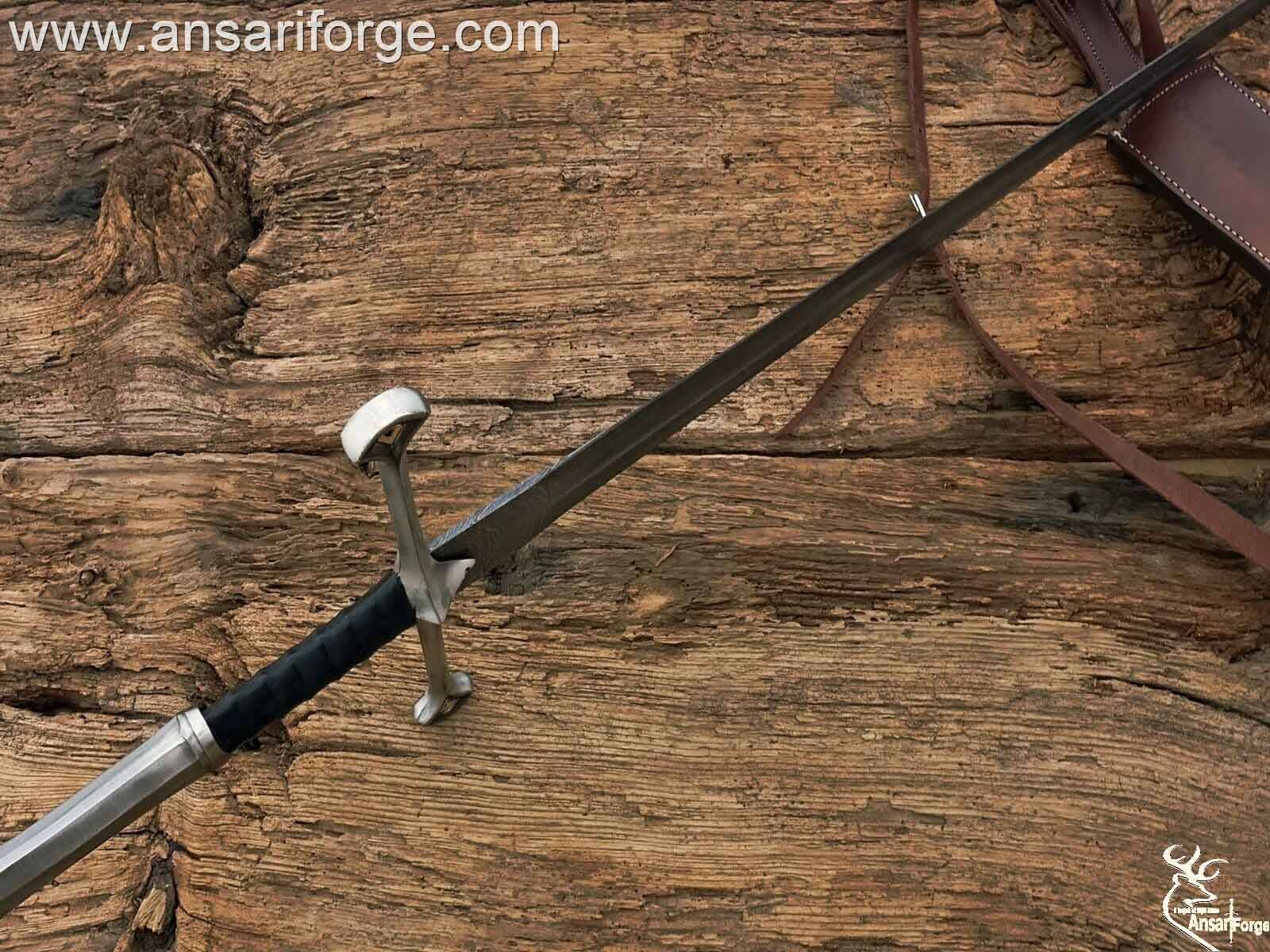 Custom Handmade Damascus Steel Sword | King Aragorn Sword