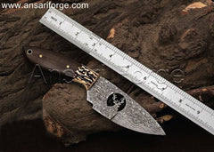 Best Skinning knife , Damascus steel fixed blade