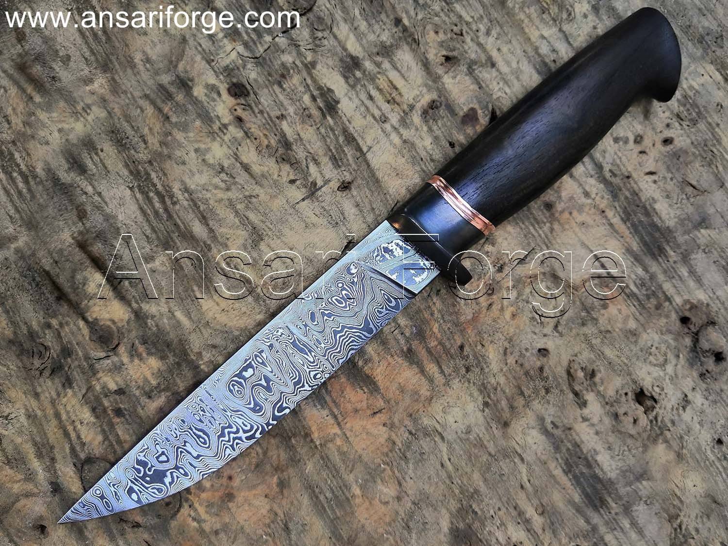 Munin Hand Forged Real Damascus Steel Norse Viking Knife
