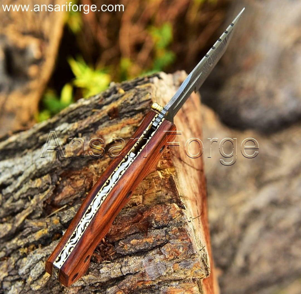 Custom Handmade Liner Lock Folding Tracker Knife