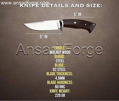 Tactical Full Tang Hunting Knife with 4.0 mm Thick Blade