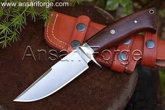 10-Inch Handmade D2 Steel Hunting Knife with Scout Horizontal Carry Sheath – Tactical Full Tang Blade for Camping, Hiking, Skinning, and Survival