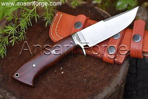 10-Inch Handmade D2 Steel Hunting Knife with Scout Horizontal Carry Sheath