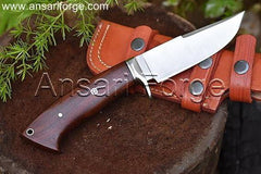10-Inch Handmade D2 Steel Hunting Knife with Scout Horizontal Carry Sheath