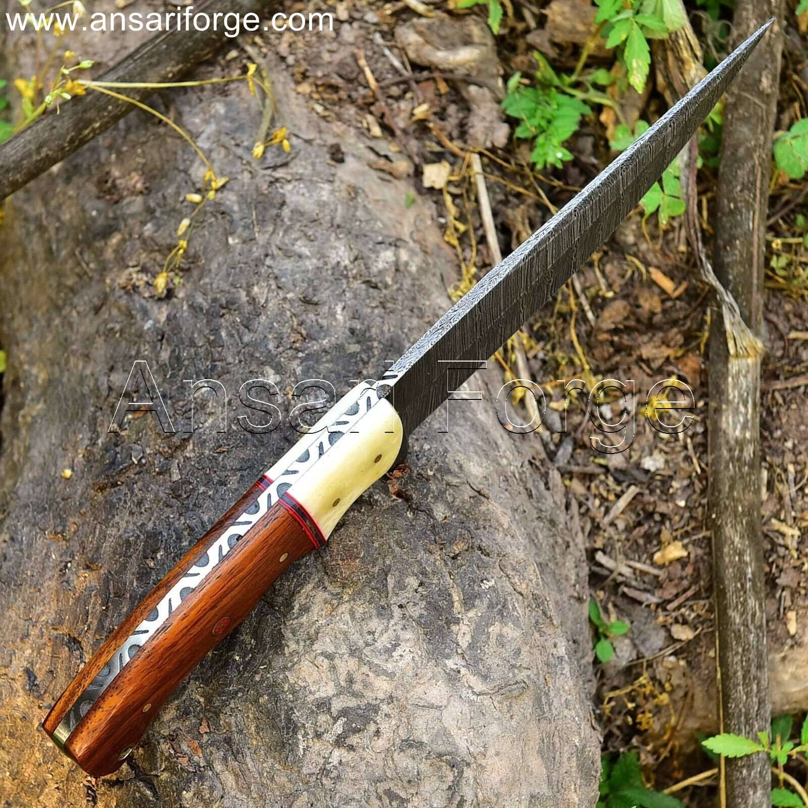 Full Tang Damascus Steel Skinning Knife