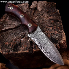Handmade Damascus Survival Hunting Knife - Versatile Multi-Tool Collection Knife with Sheath