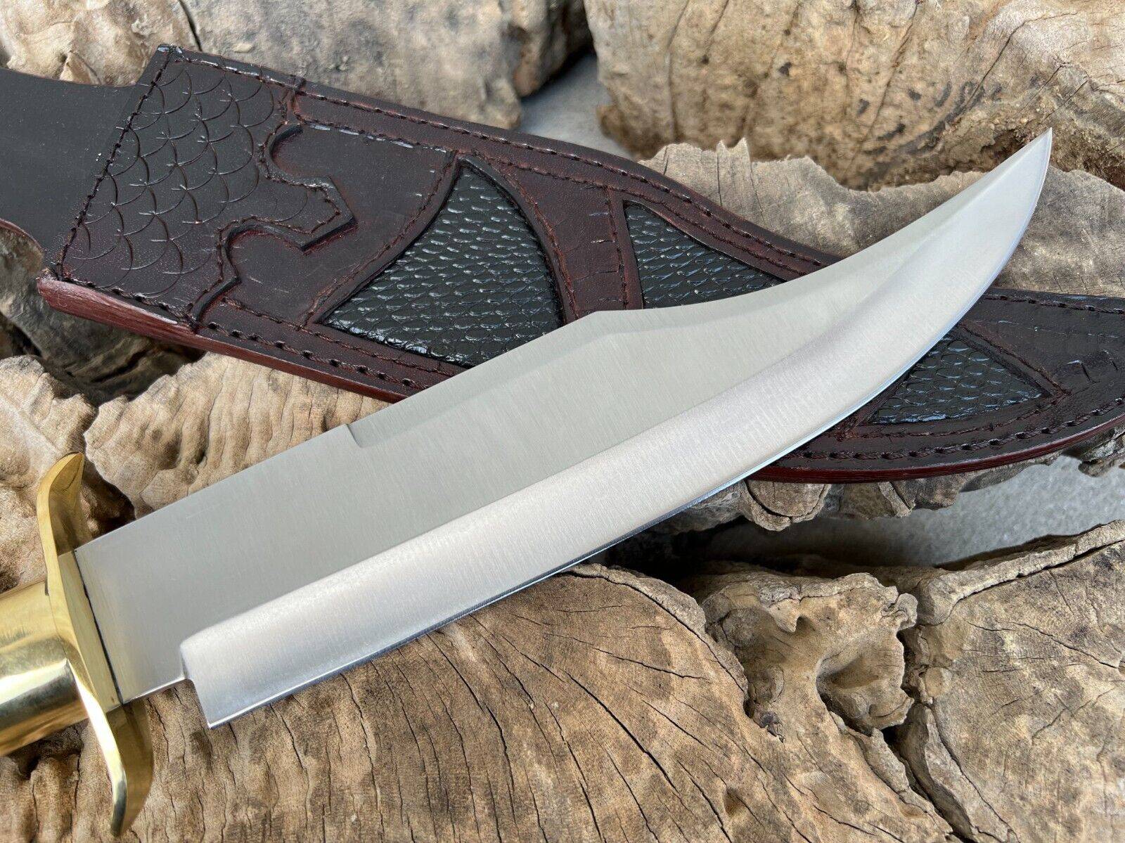 Inglorious Basterds Handmade Heavy duty Bowie Knife 16 Inches D2 Steel Stag Handle And Leather Sheath