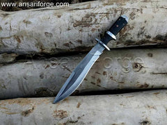 Hand-Forged 5160 Spring Steel Demolition Man Knife, Sub hilt Bowie