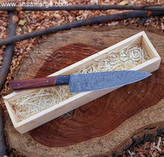 Handmade Damascus Chef Knife.