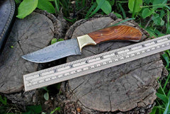 Damascus Steel Fixed Blade Knife With Sheath