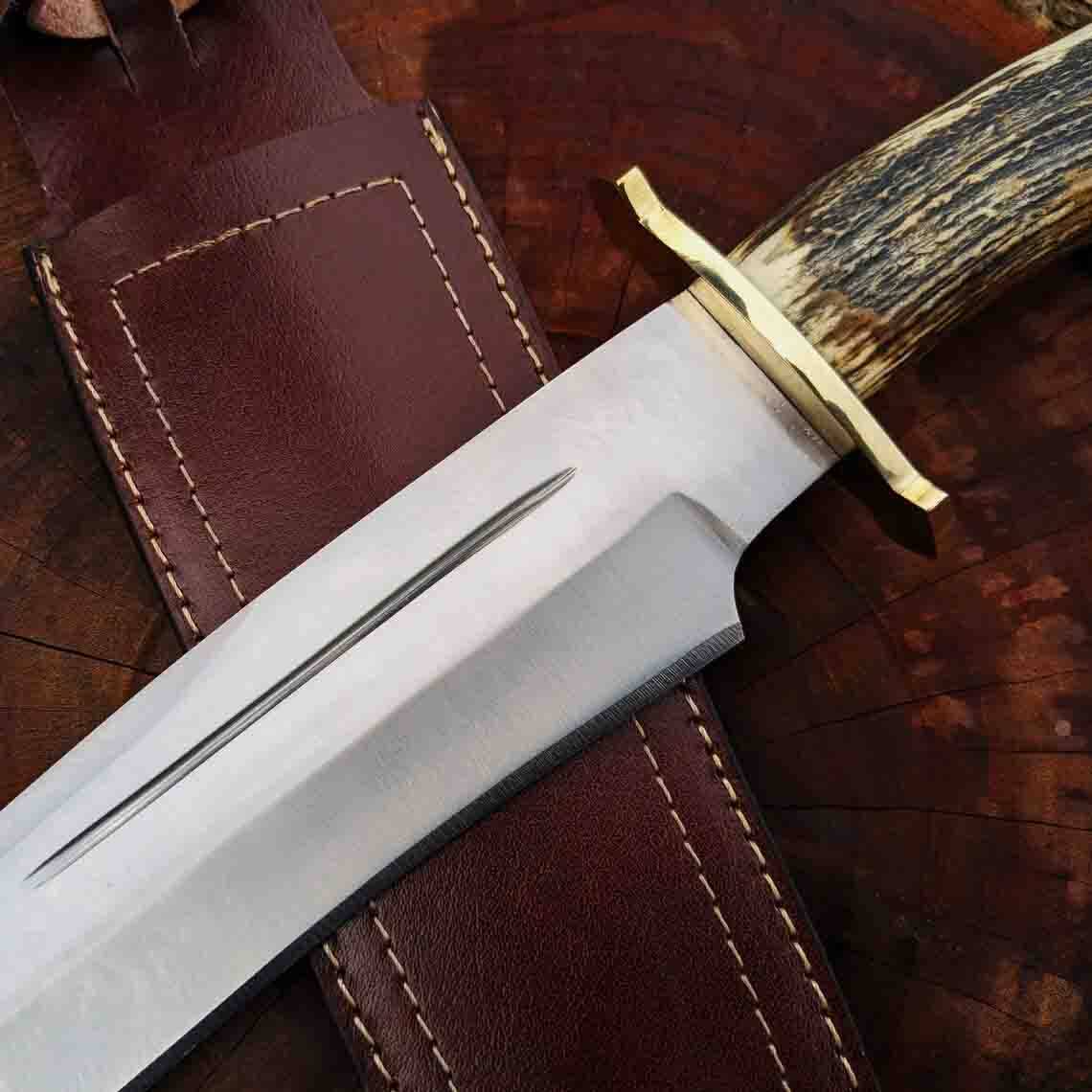 Hand forged Stag Handled Bowie Knife