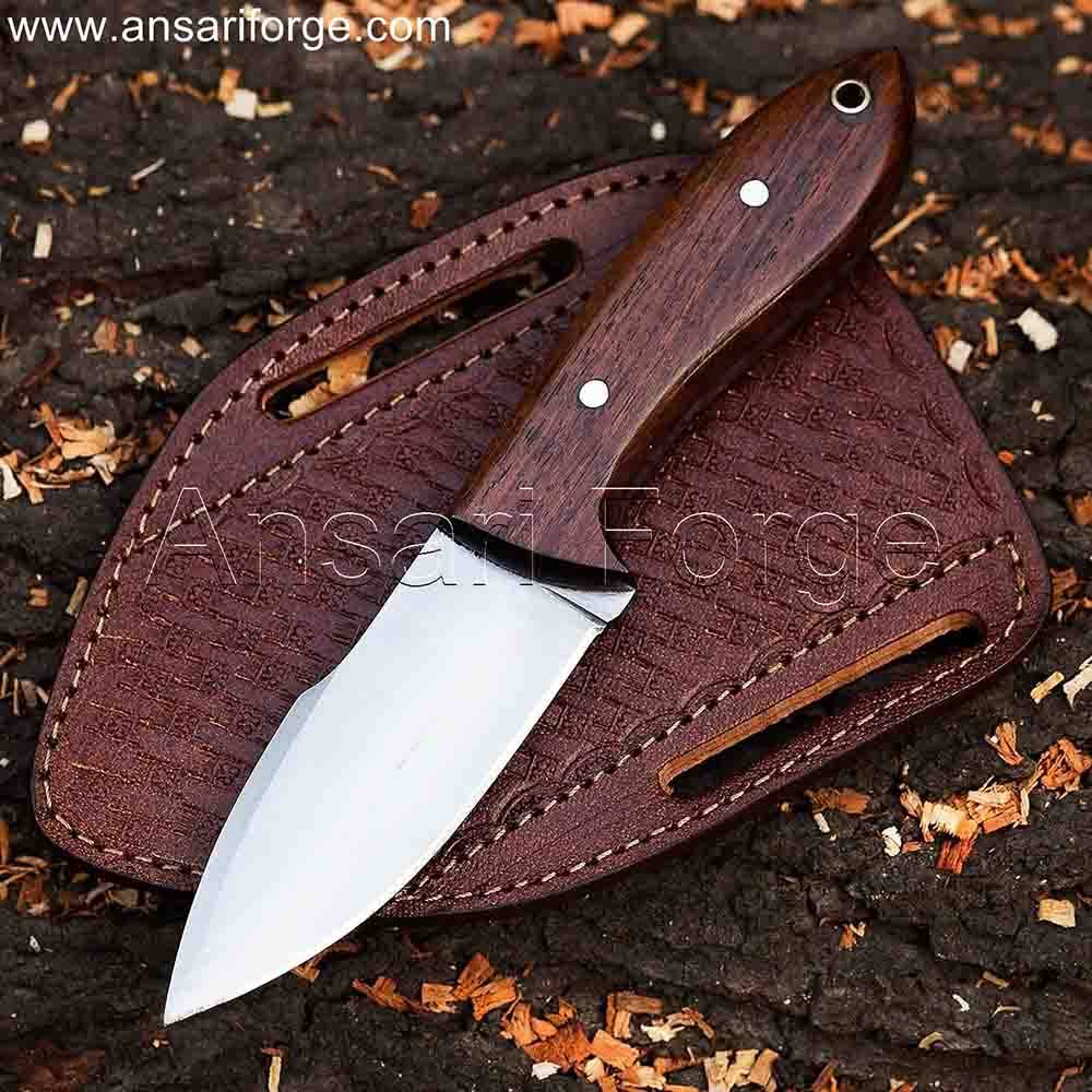 Handmade D2 Steel Bushcraft Knife with Rosewood Handle