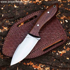 Handmade D2 Steel Bushcraft Knife with Rosewood Handle