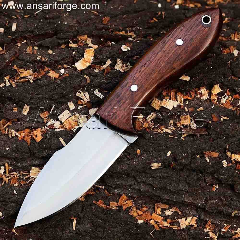 Handmade D2 Steel Bushcraft Knife with Rosewood Handle