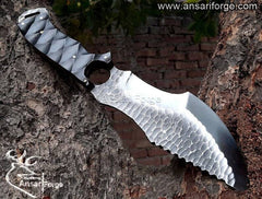 Custom Handmade Flint Knapped Hunting Tracker Knife