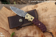Handmade Forged Damascus Steel Pocket Knife