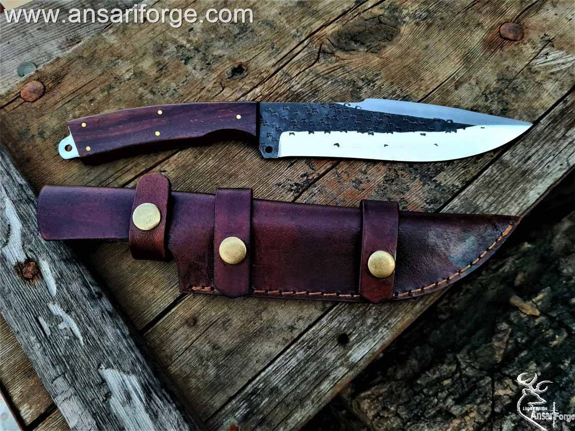 Custom handmade 1095 steel hunting knife
