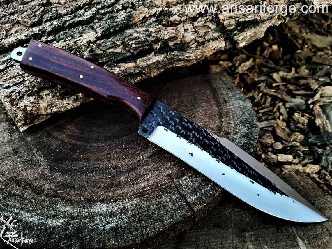 Custom handmade 1095 steel hunting knife