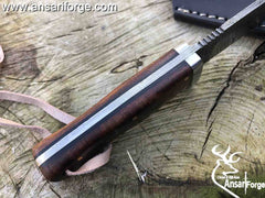 Best knife Damascus hunting skinning knife with leather sheath Best EDC 7.0 inches | Ansari Forge