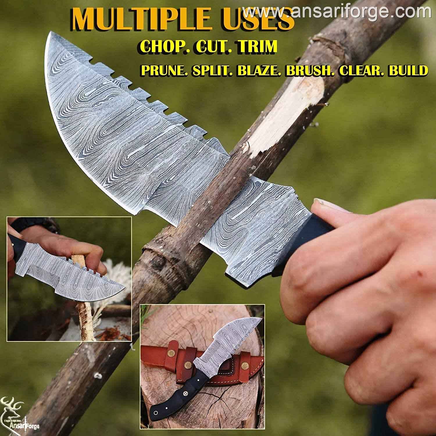 The hunted tracker knife with sheath for sale