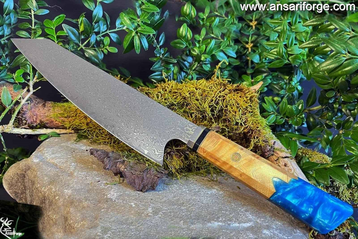 Professional Damascus Chefs Knife, 366-layer Handmade 8" Damascus Chef Knife, Japanese super Steel kitchen knives with sheath .