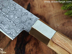 Custom Handmade 8 inch Damascus Steel Chef Knife