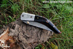 Handmade Damascus Steel Pocket Knife