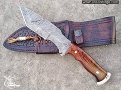 Damascus tracker knife