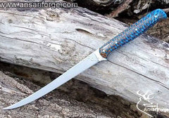 Forged D2 steel Fillet Knife with pine cone handle