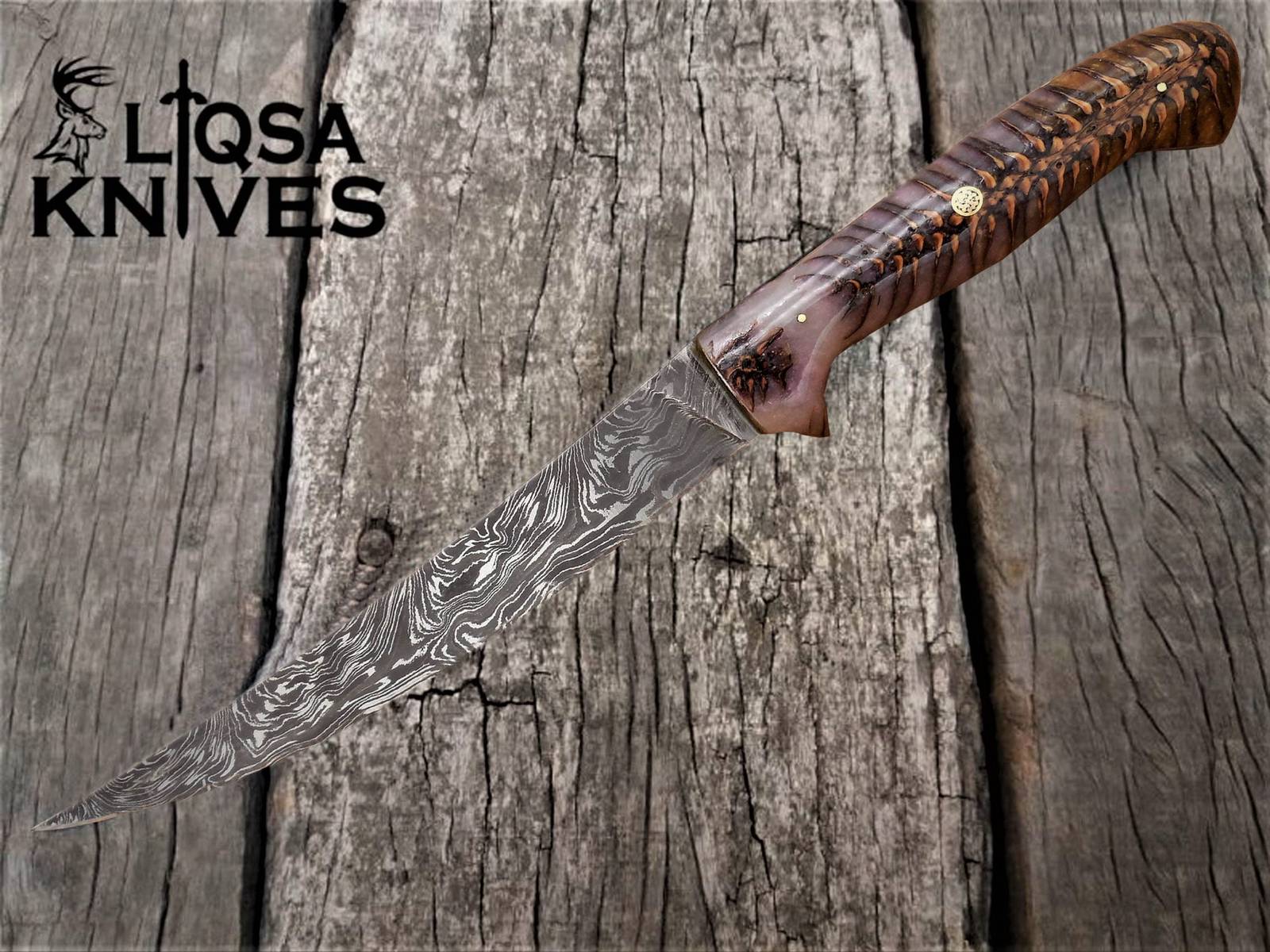 Custom made Damascus best fillet knife