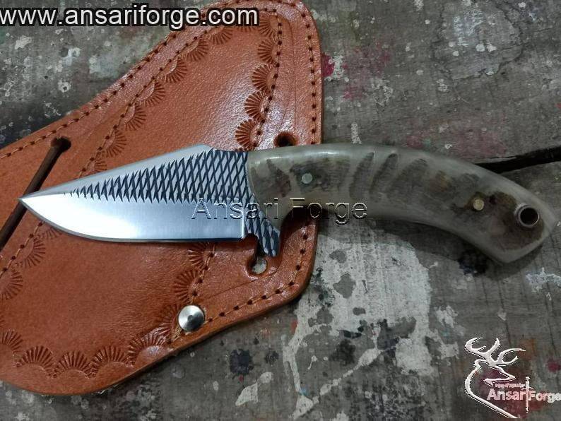 Custom made forged hoof rasp hunting knife - Discount Offer