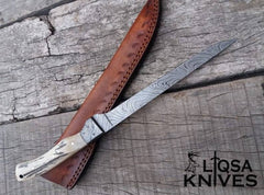 Best fillet knife for fish - Flexible Damascus steel blade with full tang construction.